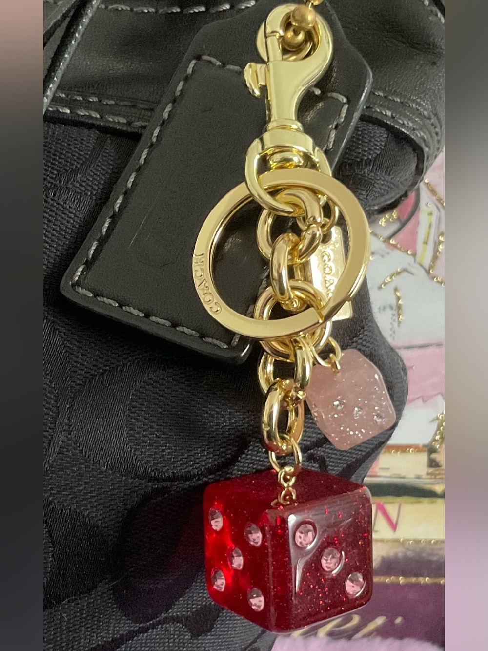 NWOT Keychain Bag Charm- Dice